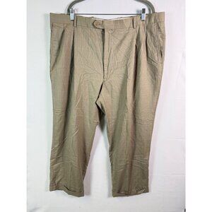 Linea Uomo Mens Dress Pants 100% Wool Window Pane Waist sz 43 Pleated Y2K Career